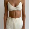 Donni Rib Bralette | Creme Wholesale