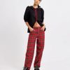 Eliza Faulkner Sam Pant | Red Plaid New