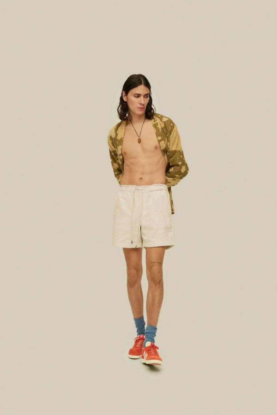 OAS Cream Golconda Terry Shorts Hot