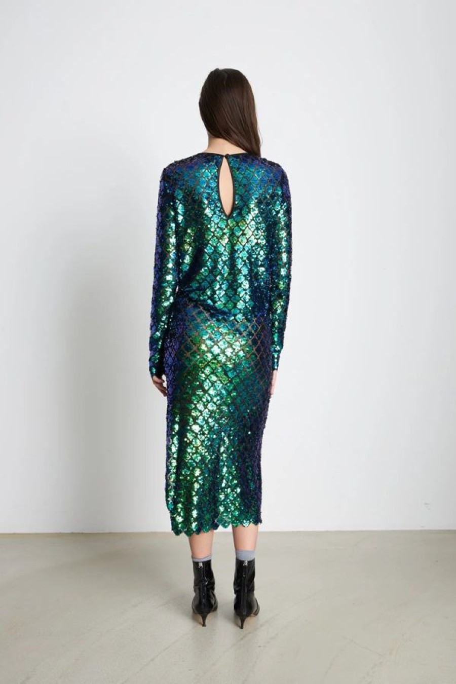 Stella Nova Sequins Skirt | Aqua Blue Online