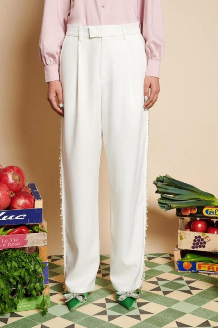 Sister Jane Dylan Pearl Trousers | Pearl Ivory Wholesale