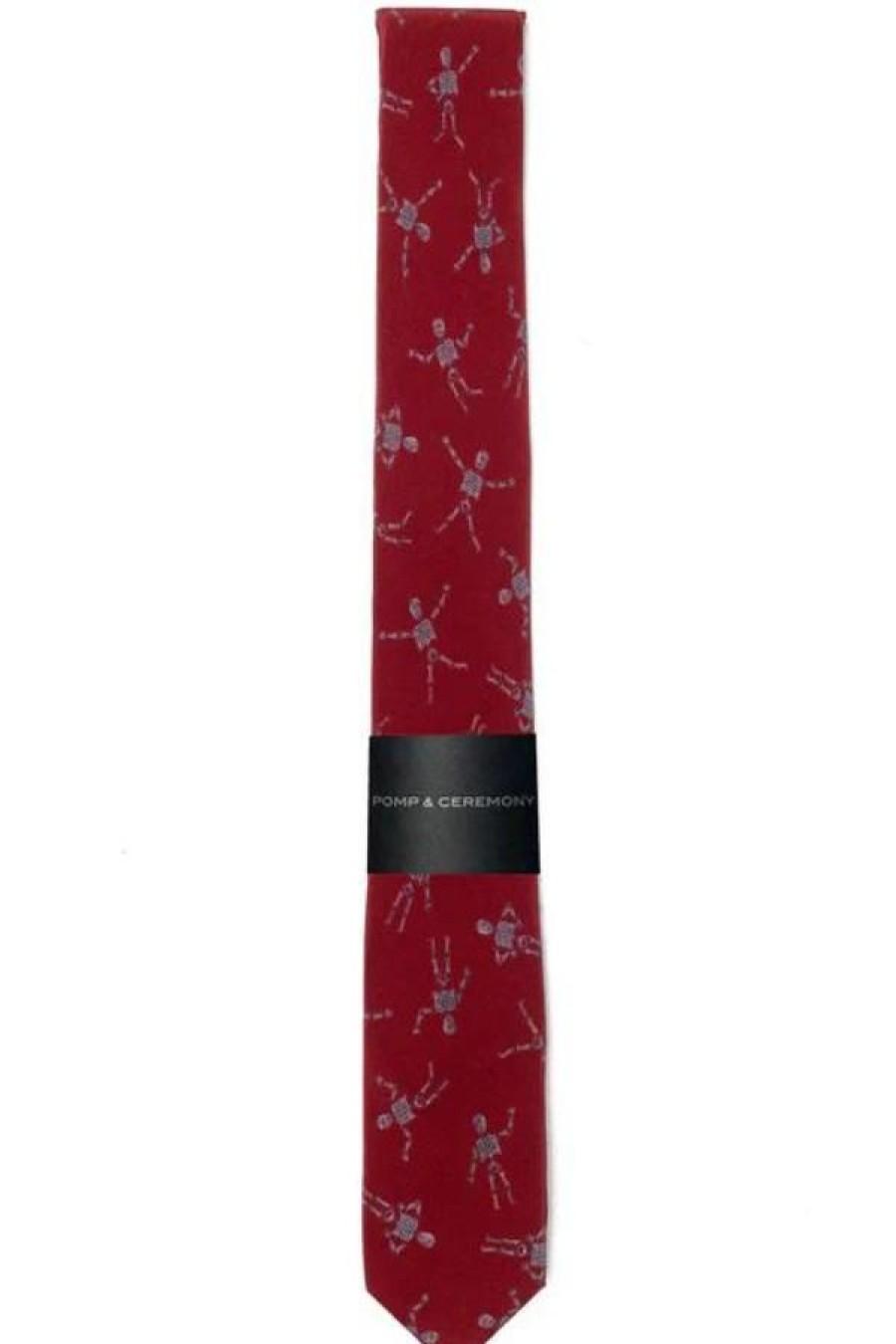 Pomp u0026 Ceremony Liberty Print Tie | Burgundy Skeletons Wholesale