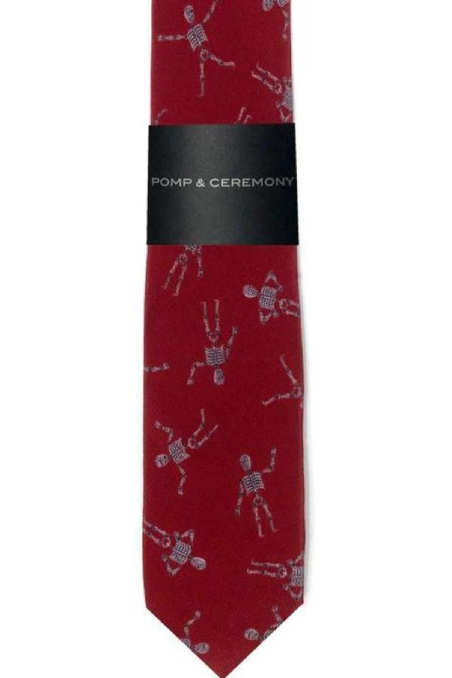 Pomp u0026 Ceremony Liberty Print Tie | Burgundy Skeletons Wholesale