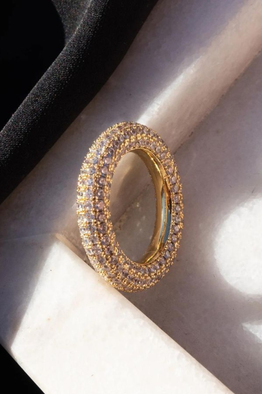 Luv AJ Pave Amalfi Ring | Gold Best