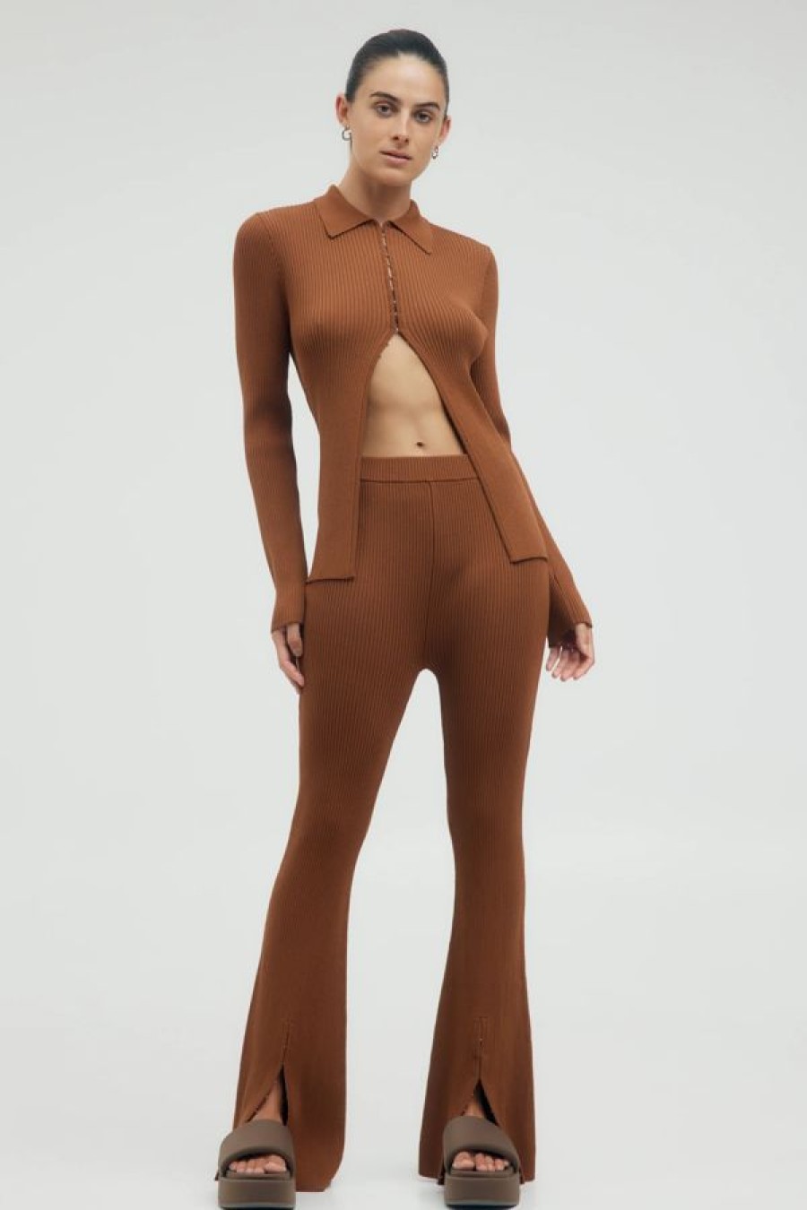 Third Form Hooked In Knit Flare Pant | Cinnamon Online