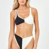 L*Space Cardi Bikini Top | Black/Cream Wholesale