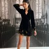 Rixo Iris Mini Dress | Black Hot