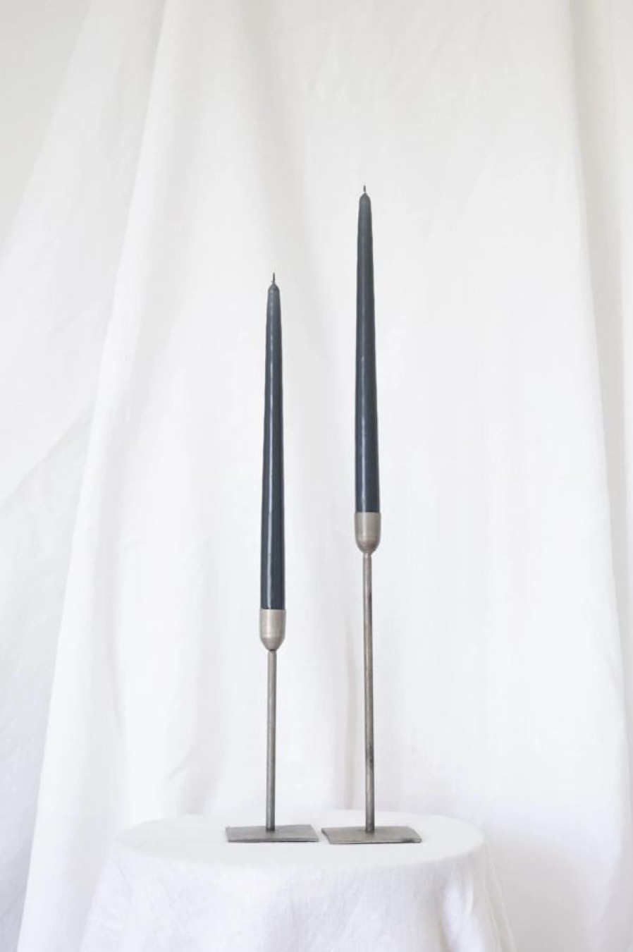 SOCCO Designs Charcoal Taper Candles | Pair Clearance