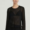 Third Form Wisteria Sheer Bias Blouse | Black Clearance