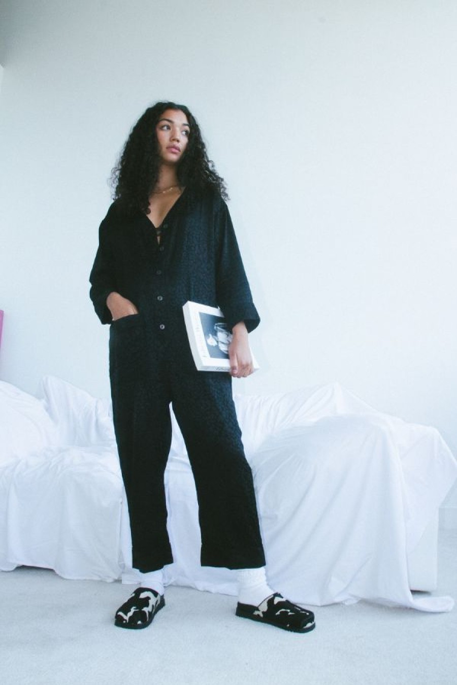 Loversland x Soft Focus The Pj Jumpsuit | Black Online