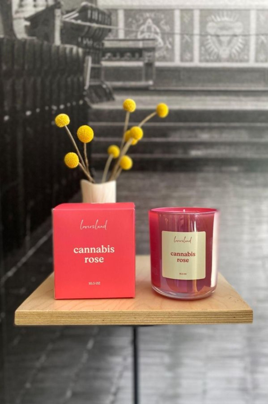 LoversLand Cannabis Rose Candle Hot