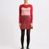 Eliza Faulkner Tate Mini Skirt | Red Plaid Wholesale