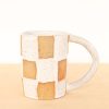 Nightshift Ceramics Checkerboard Mug White Clearance