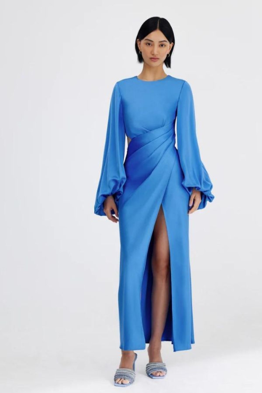 Significant Other Lara Long Sleeve Dress | Azure Blue Clearance