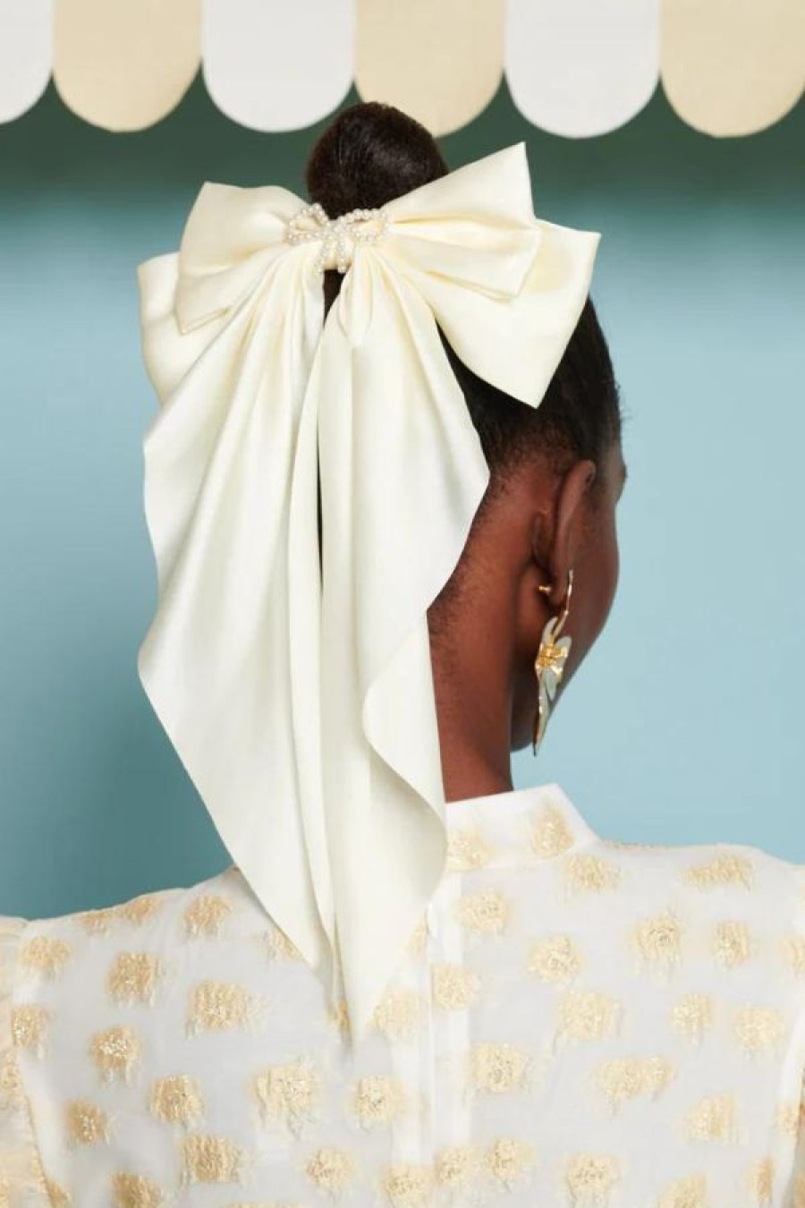 Sister Jane Rosslyn Hair Bow | Pearled Ivory Hot