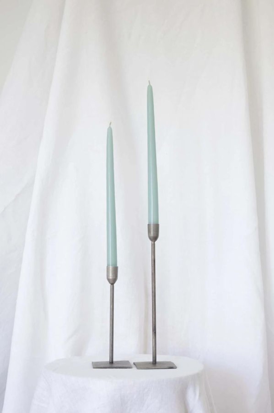 SOCCO Designs Light Blue Taper Candles | Pair Wholesale