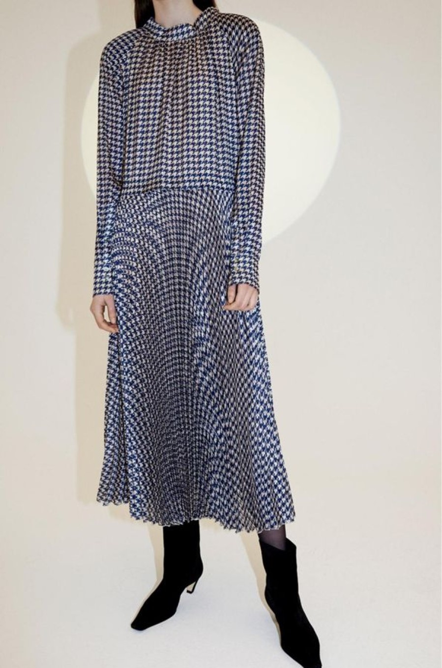 Birgitte Herskind Nima Dress Navy Pepita Wholesale