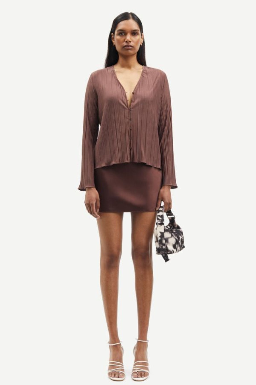 Samsoe Samsoe Saagneta Short Skirt | Brown Stone New