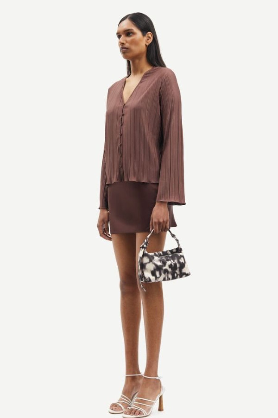 Samsoe Samsoe Saagneta Short Skirt | Brown Stone New