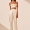 Shona Joy La Lune Corded Ruched Bralette | Cream Clearance