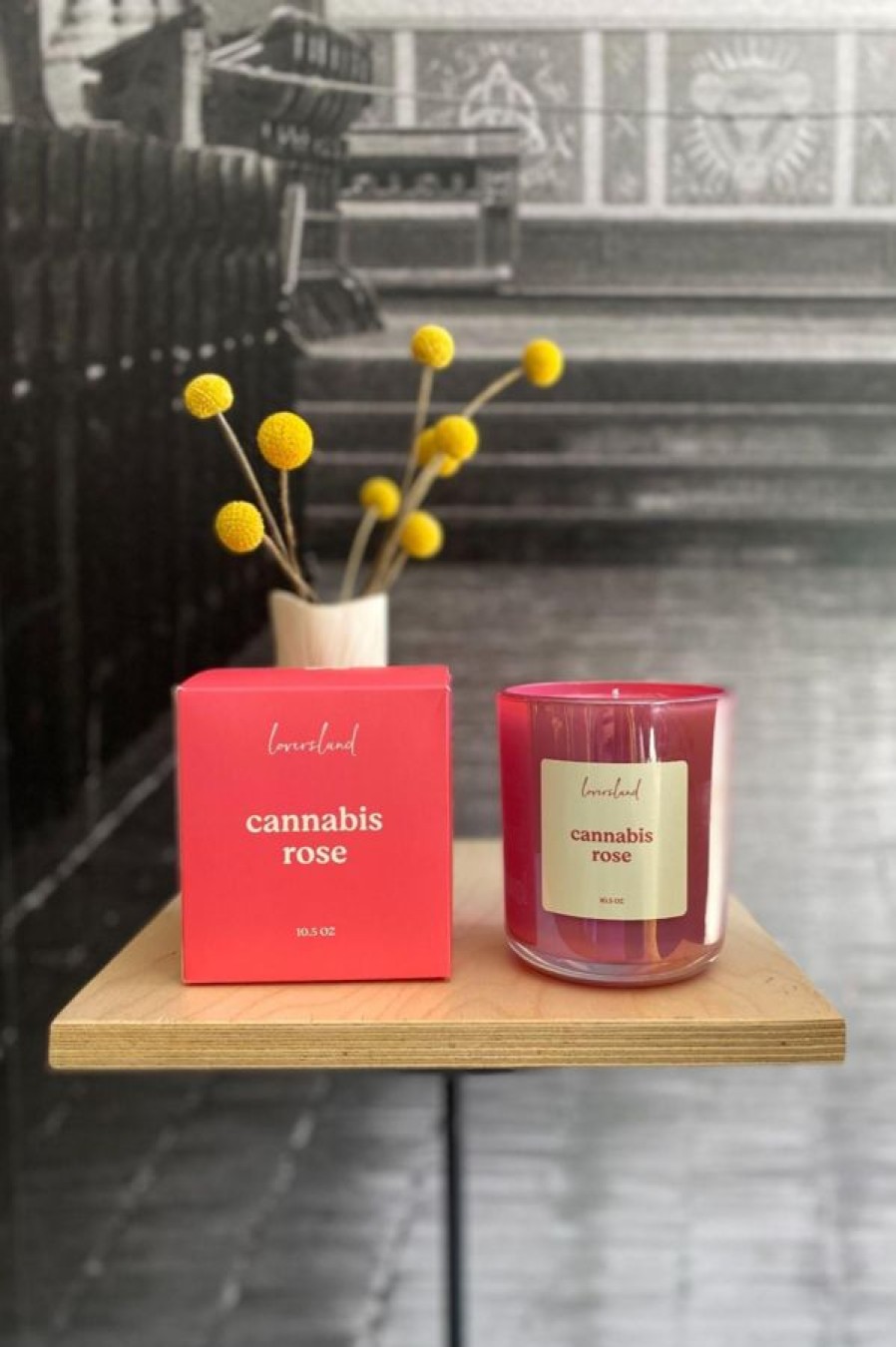 LoversLand Cannabis Rose Candle Hot