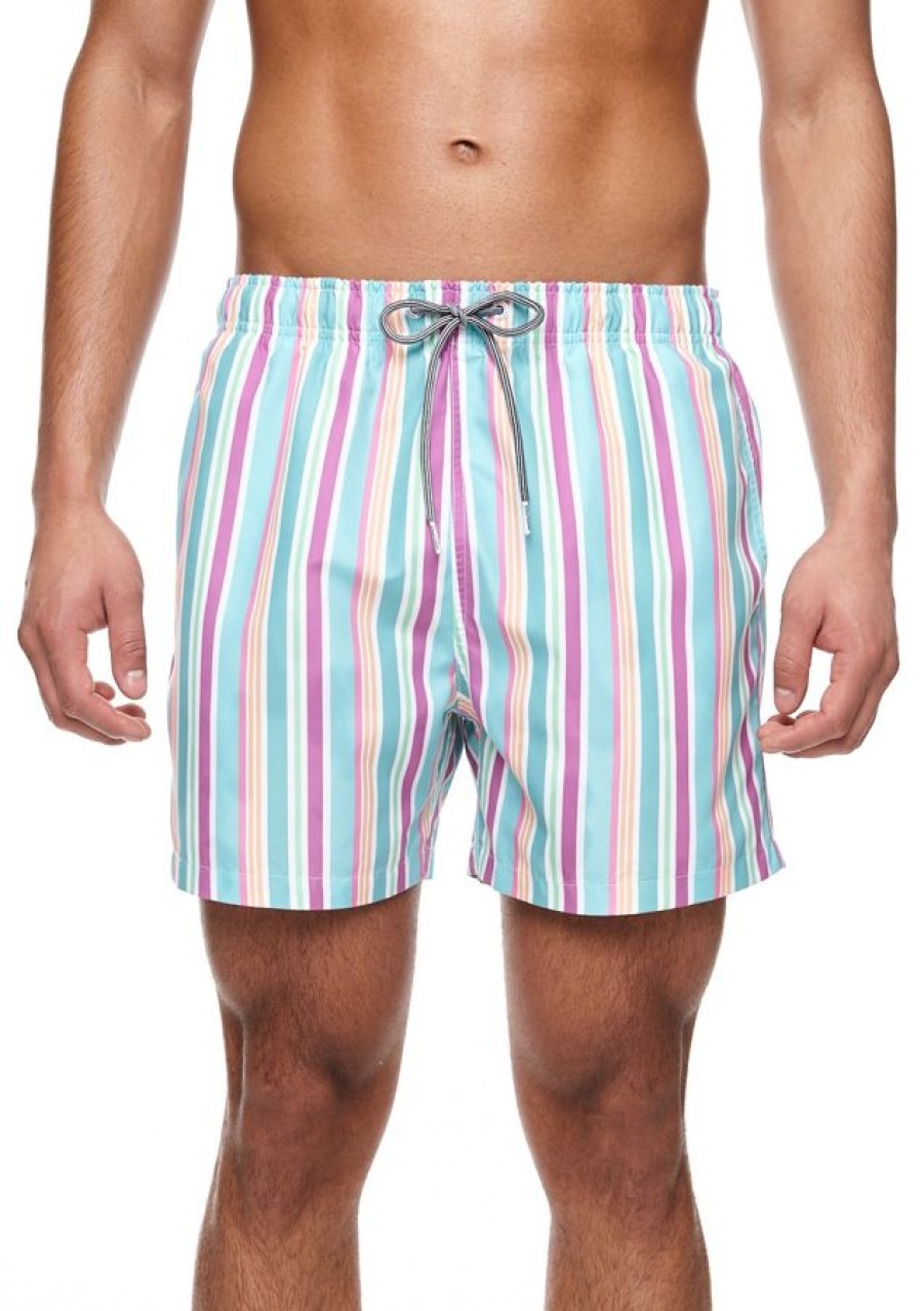 Boardies Rock Stripe Mid Length Swim Shorts Clearance