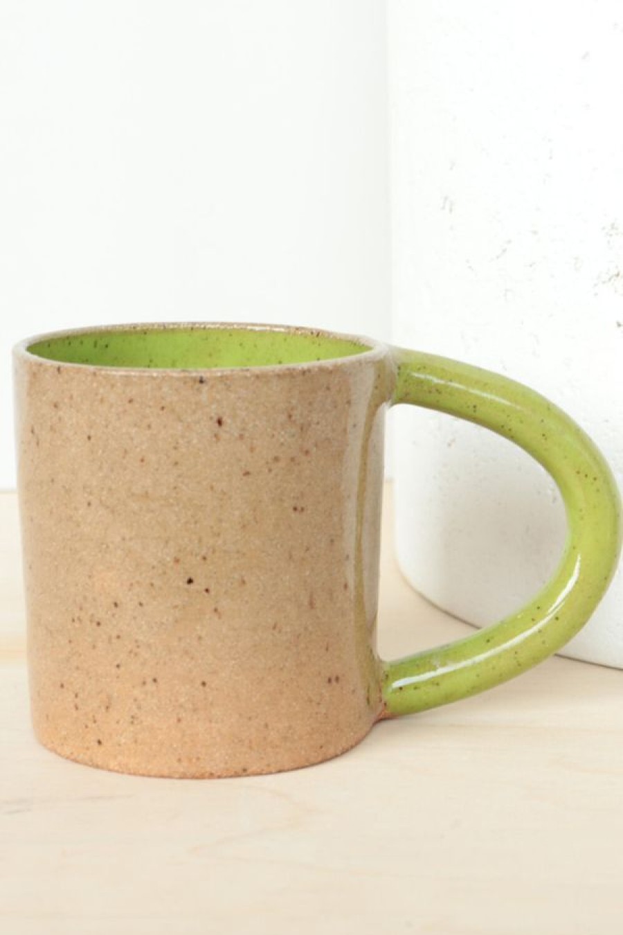 Nightshift Ceramics Colourblock Mug Lime New