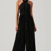 ASTR The Label Damia Halter Wide Leg Jumpsuit | Black New