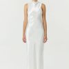 Third Form Satin Bias Cowl Back Maxi Dress | Power White Best