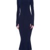 Norma Kamali Turtle Fishtail Gown Black Hot