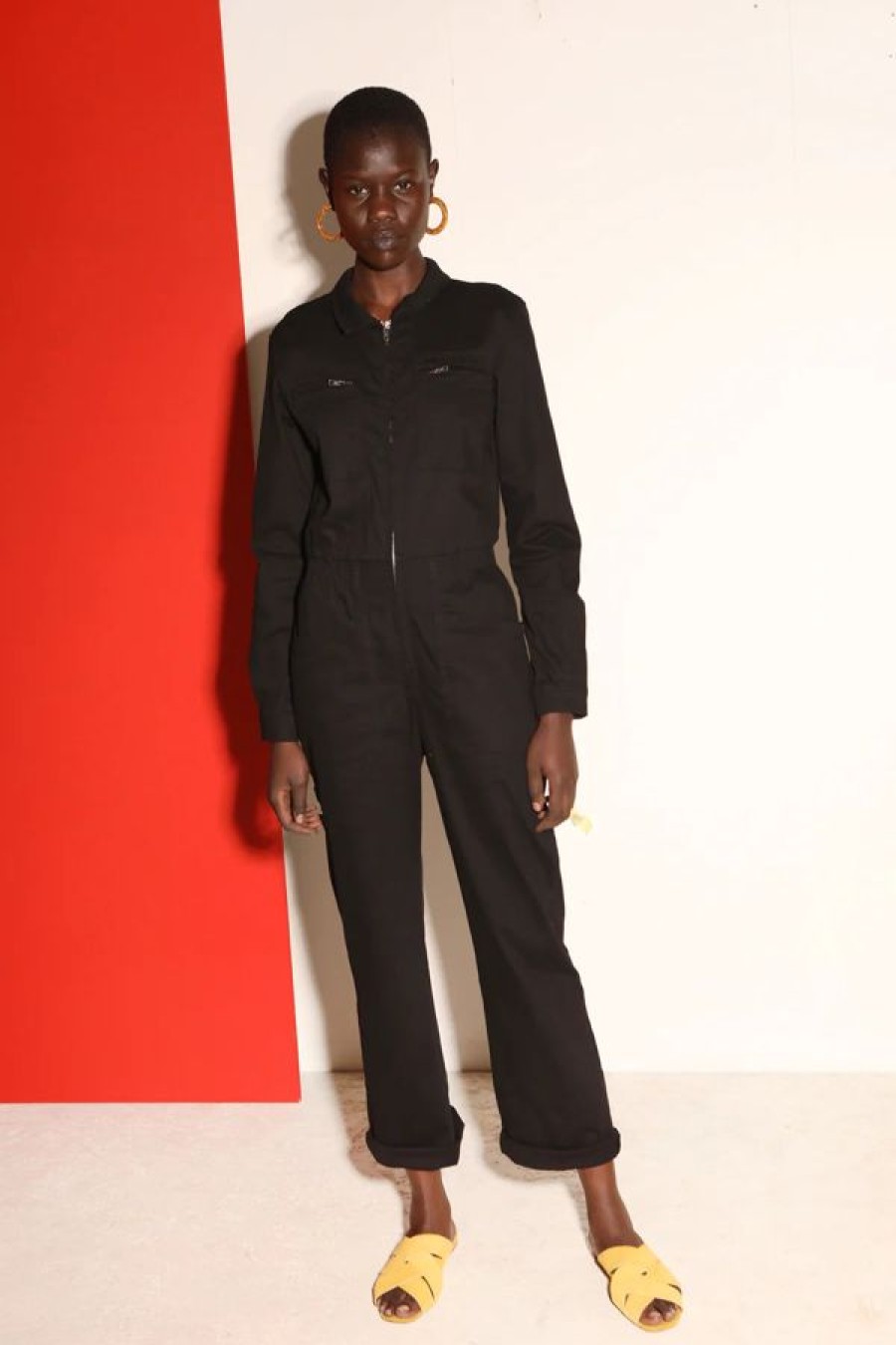 L.F.MarHot Danny Longsleeve Boilersuit | Black Hot