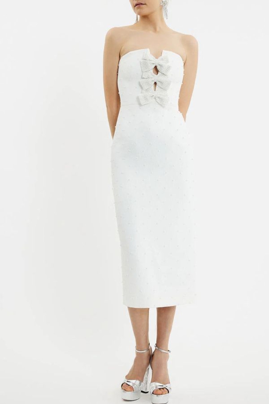 Rebecca Vallance Ophelia Midi Dress | Ivory New