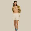 OAS Cream Golconda Terry Shorts Hot