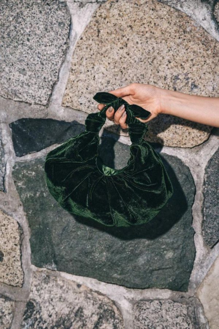 A Bronze Age Kiku Croissant Bag | Nori Velvet Best