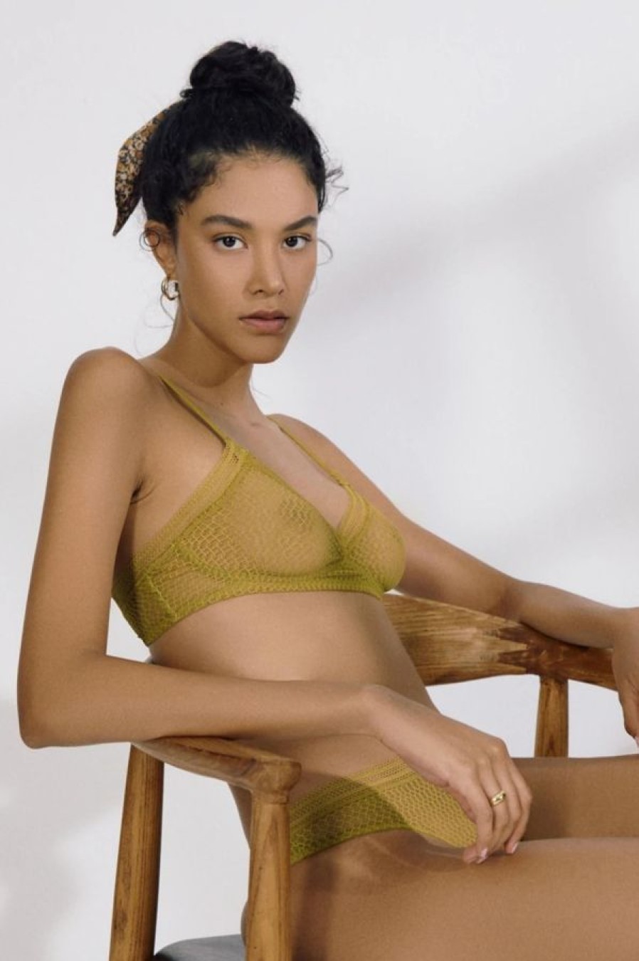 Else Kaia Soft Triangle Bra | Olive Clearance