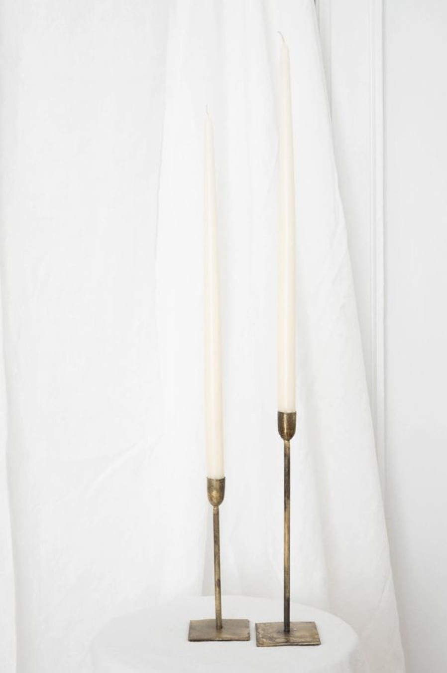 SOCCO Designs Ivory Taper Candles | Pair New