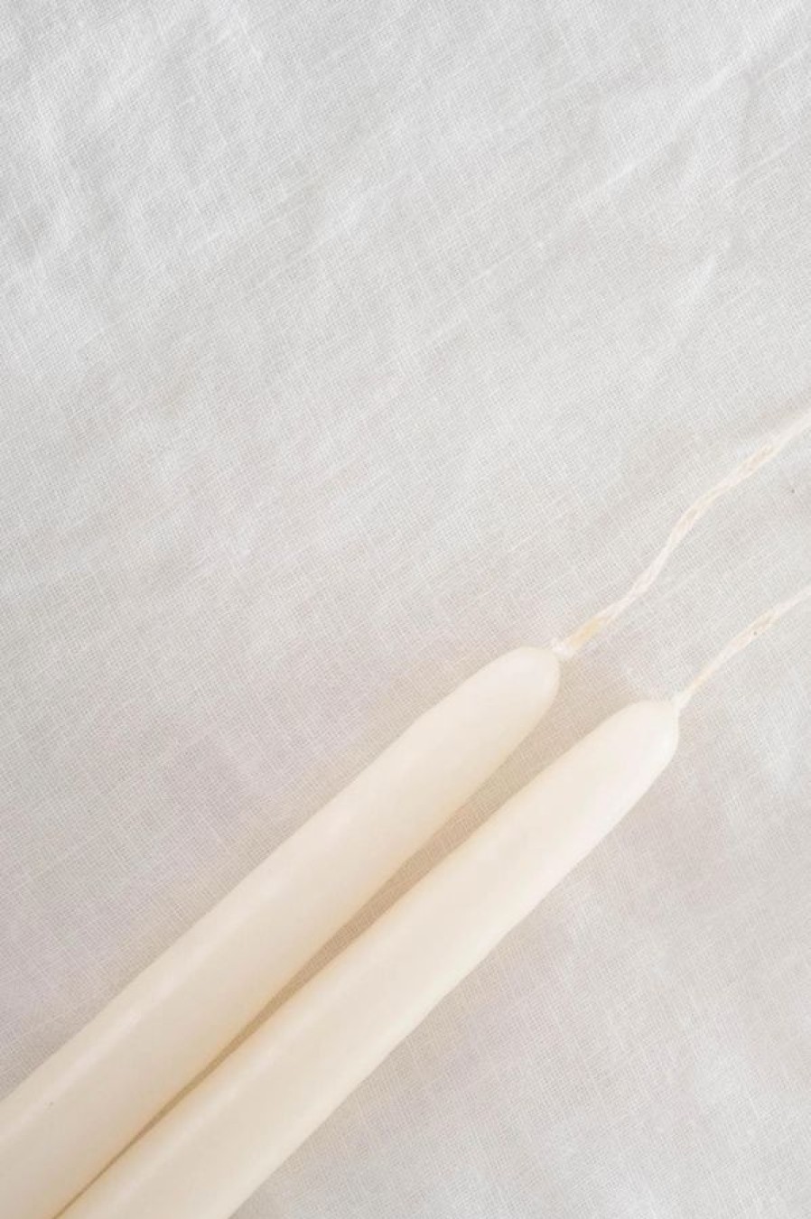 SOCCO Designs Ivory Taper Candles | Pair New