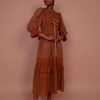 Meadows Pineapple Dress Terracotta Clearance