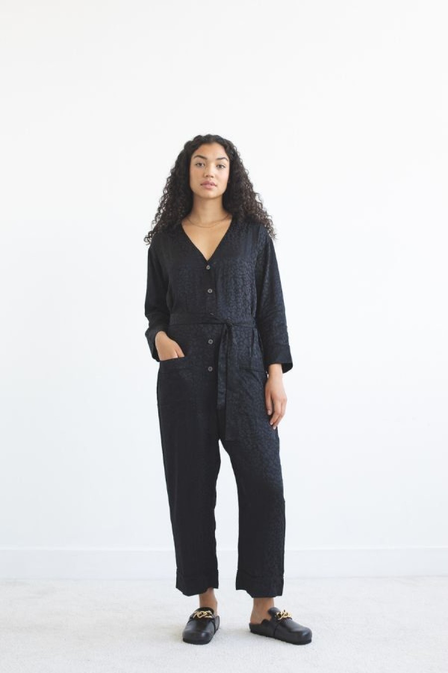 Loversland x Soft Focus The Pj Jumpsuit | Black Online