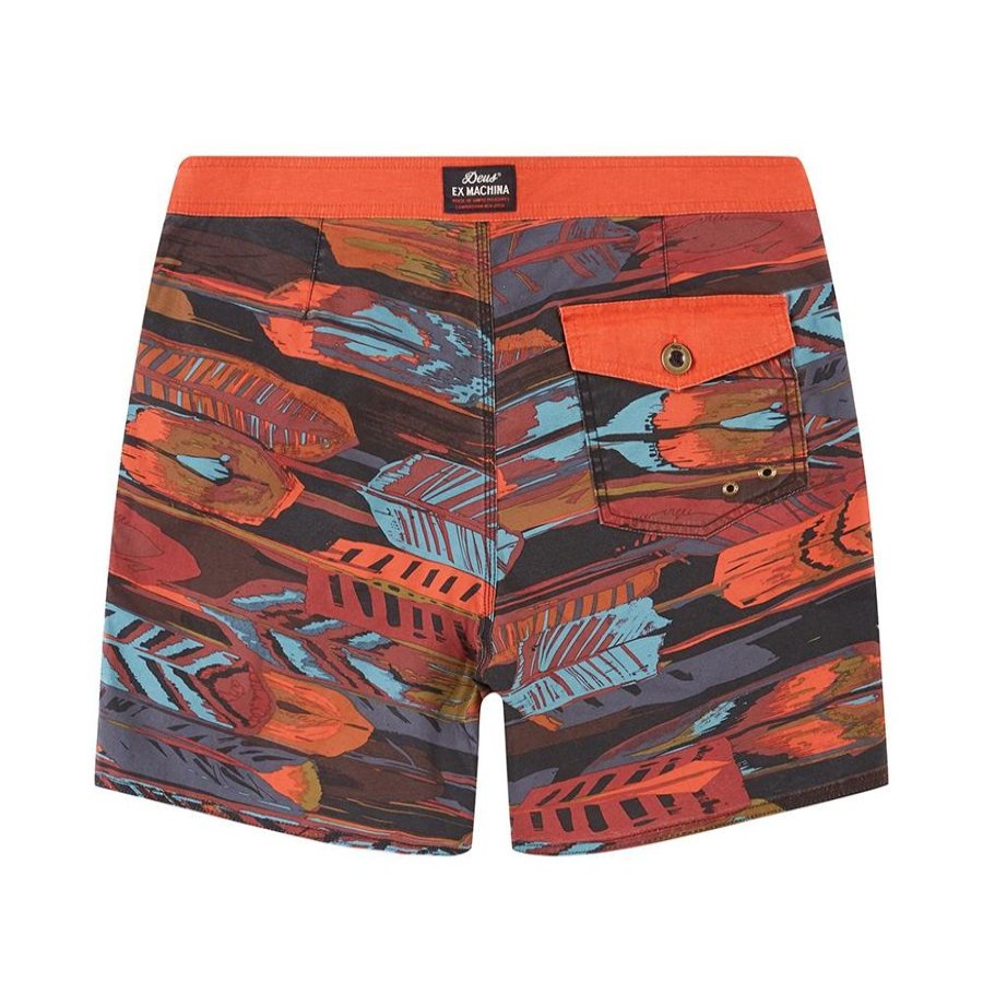 deus The Burroughs 17 Inch Boardshort Multi Leaves New