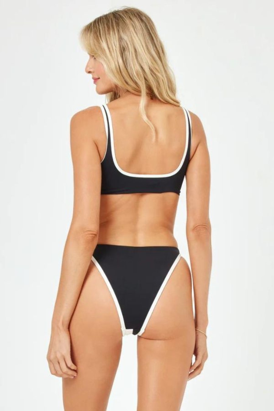 L*Space Jada Bitsy Bikini Bottom | Black/Cream Online