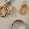 Luv AJ The Reversible Amalfi Hoops | Gold Clearance