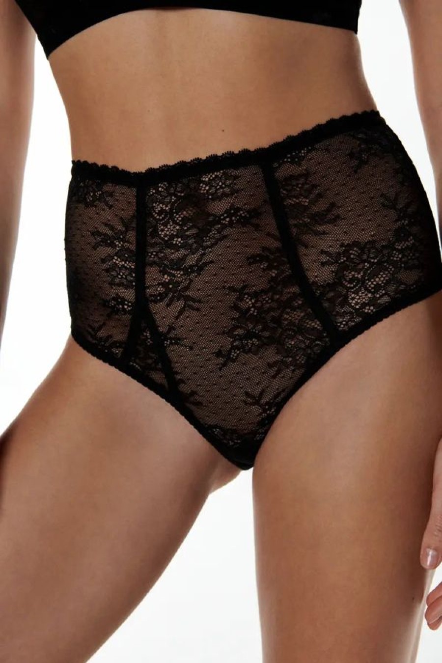 Love Stories Moonflower Briefs | Black Wholesale