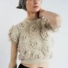 Tach Polina Crochet Knit Top | Ivory Hot