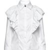 Notes du Nord Oakley Ruffle Shirt White Clearance