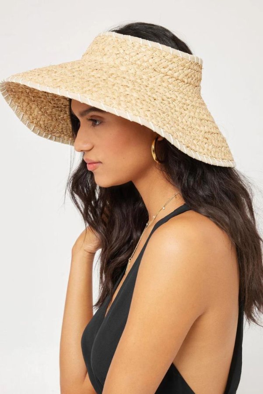 L*Space Del Mar Roll Up Hat | Natural Hot