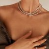 Luv AJ Mini Flex Snake Chain Necklace | Silver Clearance