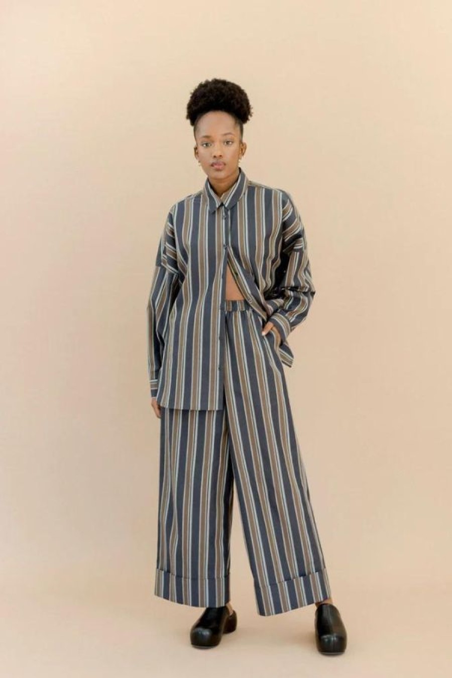 A Bronze Age Onsen Pant | Row Stripe Hot