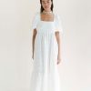 A Bronze Age Serenity Dress | White Crinkly Crepe New