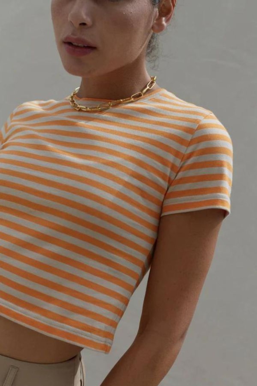 Birgitte Herskind Hazel T-Shirt Ltd. | Orange & Beige Online